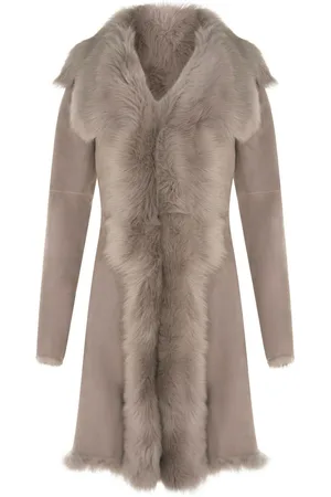Infinity Dames Toscana schapenvacht suède trenchcoat-Tbilisi