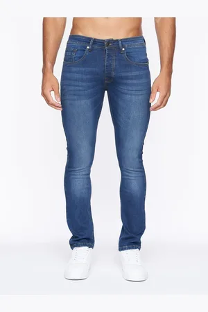 Crosshatch Heren Buraca Slim Jeans (Stone Wash)