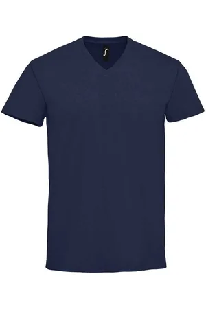 Sols Heren Imperial V Hals T-shirt (Franse marine)