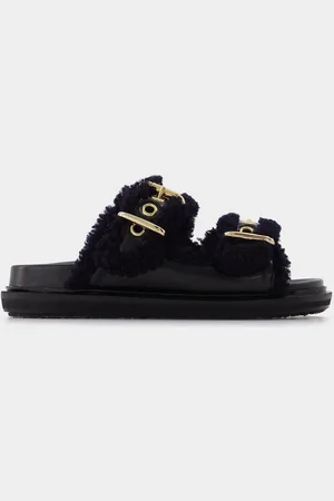 Marni Slides Fussbett in leer