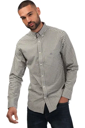 GANT Regular Fit Gingham Poplin Herenoverhemd in