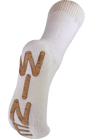 Sock Snob Dames thermo fleece gevoerde wijnpantoffelsokken - Witte Wijn