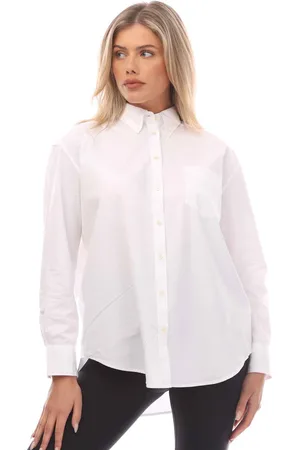 GANT Relaxed Fit Luxe Poplin Overhemd voor dames in