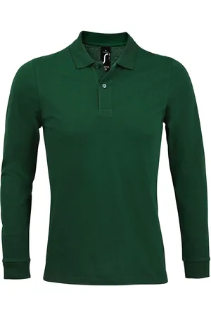 Sols Heren Perfecte Lange Mouw Piqu Polo Shirt (Fles )