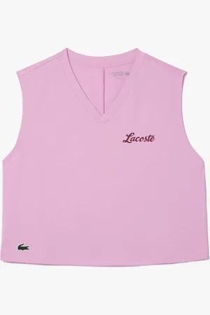 Lacoste Dames Sport Ultra Dry Cotton Sport Crop Top in
