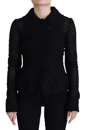 Dolce & Gabbana Wollen Gebreide Jas Met Button-down Kraag