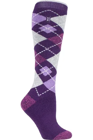 Heat Holders Lite - Lange thermo sokken voor dames - Purple Argyle