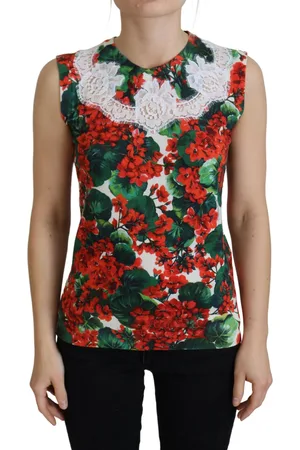 Dolce & Gabbana Bloemen Wol Kant Vest Tank Top
