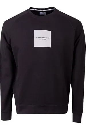 Weekend Offender Woan Reflecterende Heren Zwarte Sweater