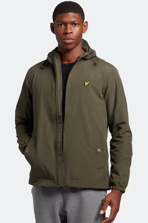 Lyle & Scott Jack met rits en capuchon in olijfgroen