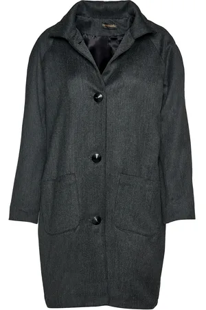 Conquista Wol Blend Donkergrijze Jas van Fashion