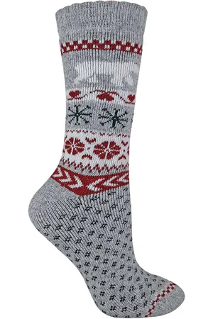 Sock Snob Wollen kerstsokken met nieuw patroon voor dames - Ijsbeer