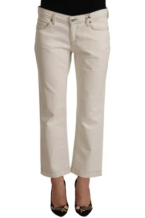 Dolce & Gabbana Cropped Katoen Flared Denim Jeans