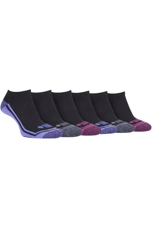Jeep Set van 6 laag uitgesneden gymsokken voor dames - Zwart / Roze