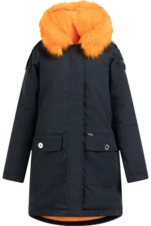 myMo Winter parka Dames marine oranje