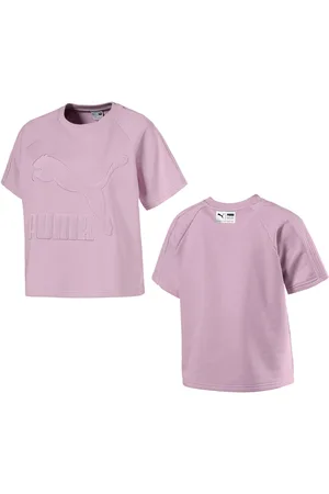 PUMA Downtown Gestructureerd T-shirt Top Paars 576728 46 A91B