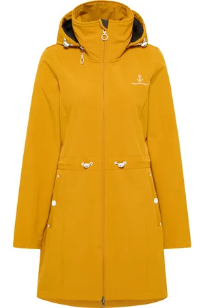 Dreimaster Softshell jas 3MASTER Dames mosterd