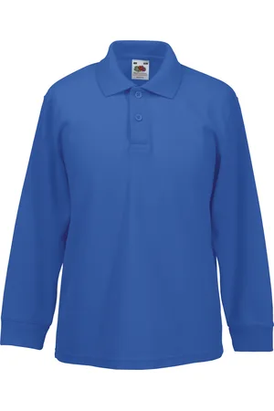 Fruit Of The Loom Kinder Polo Lange Mouwen 65/35 Piqué / Kinderpolo (Royaal )