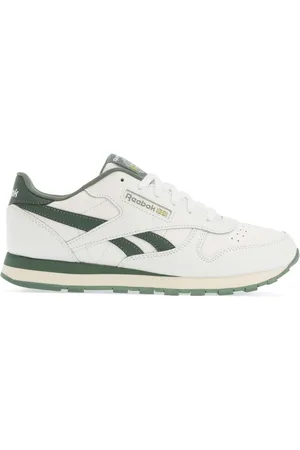 Reebok Juniors Classic Leather jongensschoenen in Witgroen