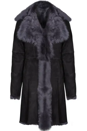 Infinity Dames Toscana schapenvacht suède trenchcoat-Tbilisi