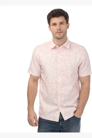 Ted Baker Heren Flaisby Linnen Blend Overhemd met Bloemenprint in