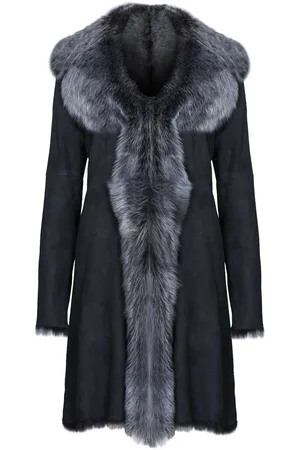 Infinity Dames Toscana schapenvacht suède trenchcoat-Tbilisi