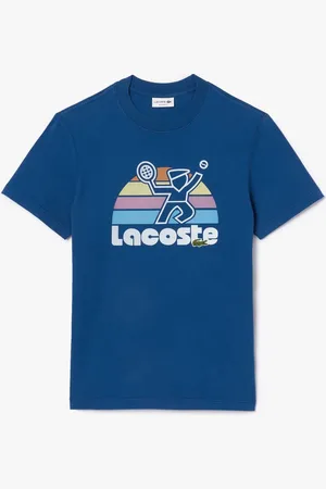 Lacoste Heren Gewassen Effect Tennis Paris T-shirt in