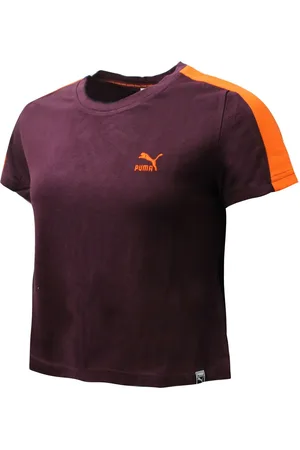 PUMA Classics Gestructureerde T-shirt Top Bourgondië 575065 34 A13D