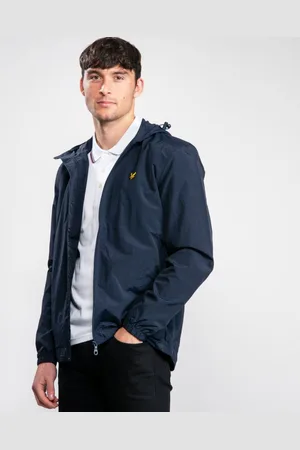 Lyle & Scott Jack met rits en capuchon in marineblauw