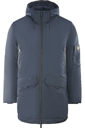 Lyle & Scott Zip Detail Navy Blue Parka Jacket