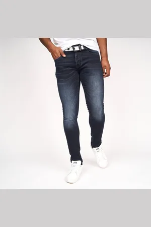 Crosshatch Heren Barbeck Slim Jeans (Blauw Zwart)