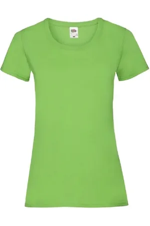 Fruit Of The Loom Dames/vrouwen Lady-Fit Valueweight Short Sleeve T-Shirt (Pak van 5) (Kalk)