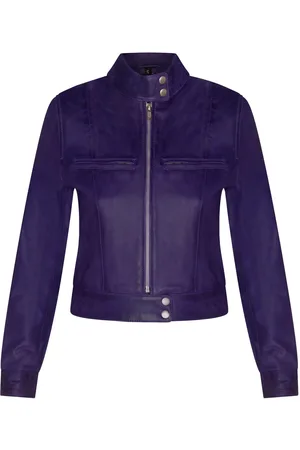 Infinity Dames effen leren motorbikerjack-Braga