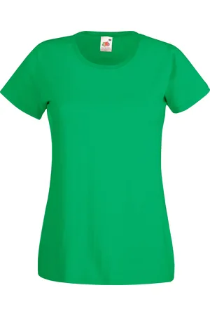 Fruit Of The Loom Dames/vrouwen Lady-Fit Valueweight Short Sleeve T-Shirt (Pak van 5) (Kelly )