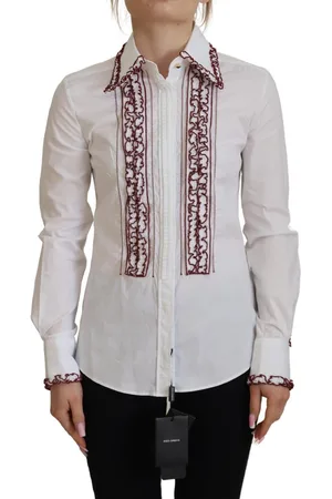 Dolce & Gabbana Kanten Top Met Ruches En Lange Mouwen En Ruches