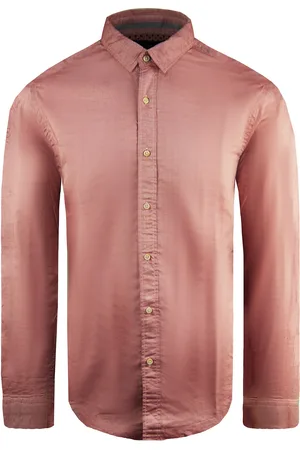 Scotch&Soda Slim Lange Mouw Effen Heren Overhemd Van Katoen