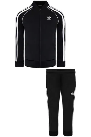 adidas Logo Kinderen Zwart Trainingspak