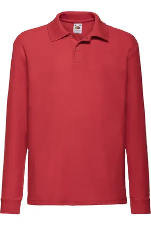 Fruit Of The Loom Kinder Polo Lange Mouwen 65/35 Piqué / Kinderpolo