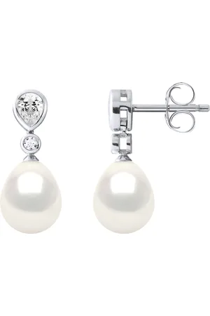 Diadema Drop Oorbellen Sieraden Zoet Water Beads 7-8mm White Pears 925