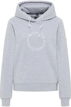 Dreimaster Hoodie Dames licht grijs melange