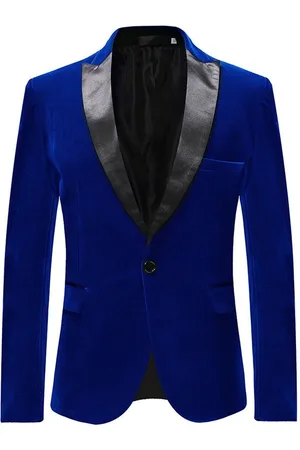 Allthemen Fluwelen modeblazer Pleuche smokingjasje