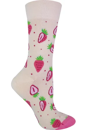 Sock Snob Dames nieuwe katoenen sokken met fruitpatroon - Aardbei