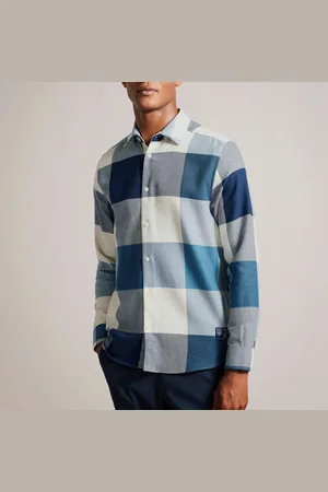 Ted Baker Heren Neetly Schub geruit overhemd met lange mouwen in