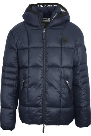 Philipp Plein Small Circle Logo Quilted Blue Jacket