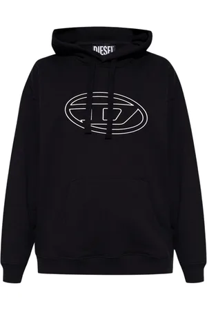 Diesel Iconische ovale D-logo zwarte hoodie