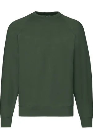 Fruit Of The Loom Heren Klassiek 80/20 Raglan Sweatshirt (Fles )