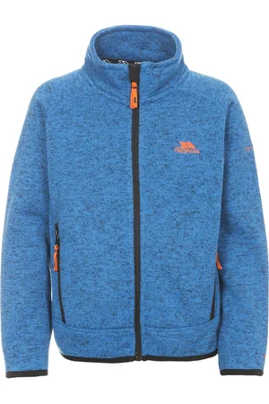 Trespass Childrens Boys Mario Full Zip Fleece Jacket (Blauwe mergel)
