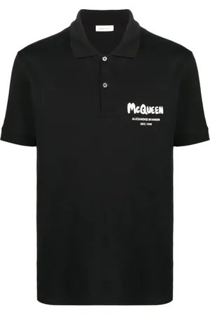 Alexander McQueen Poloshirt met Graffiti-logo in