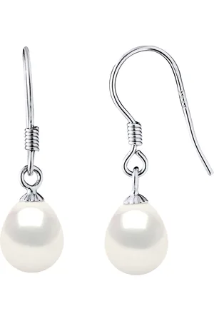 Diadema Oorbellen Hooks Zoetwater Parels 7-8mm White Pears 925