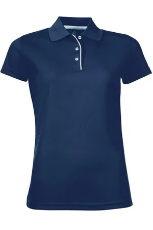 Sols Dames/dames Performer korte mouw Pique Polo Shirt (Franse marine)